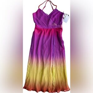 Leith chiffon midi dress